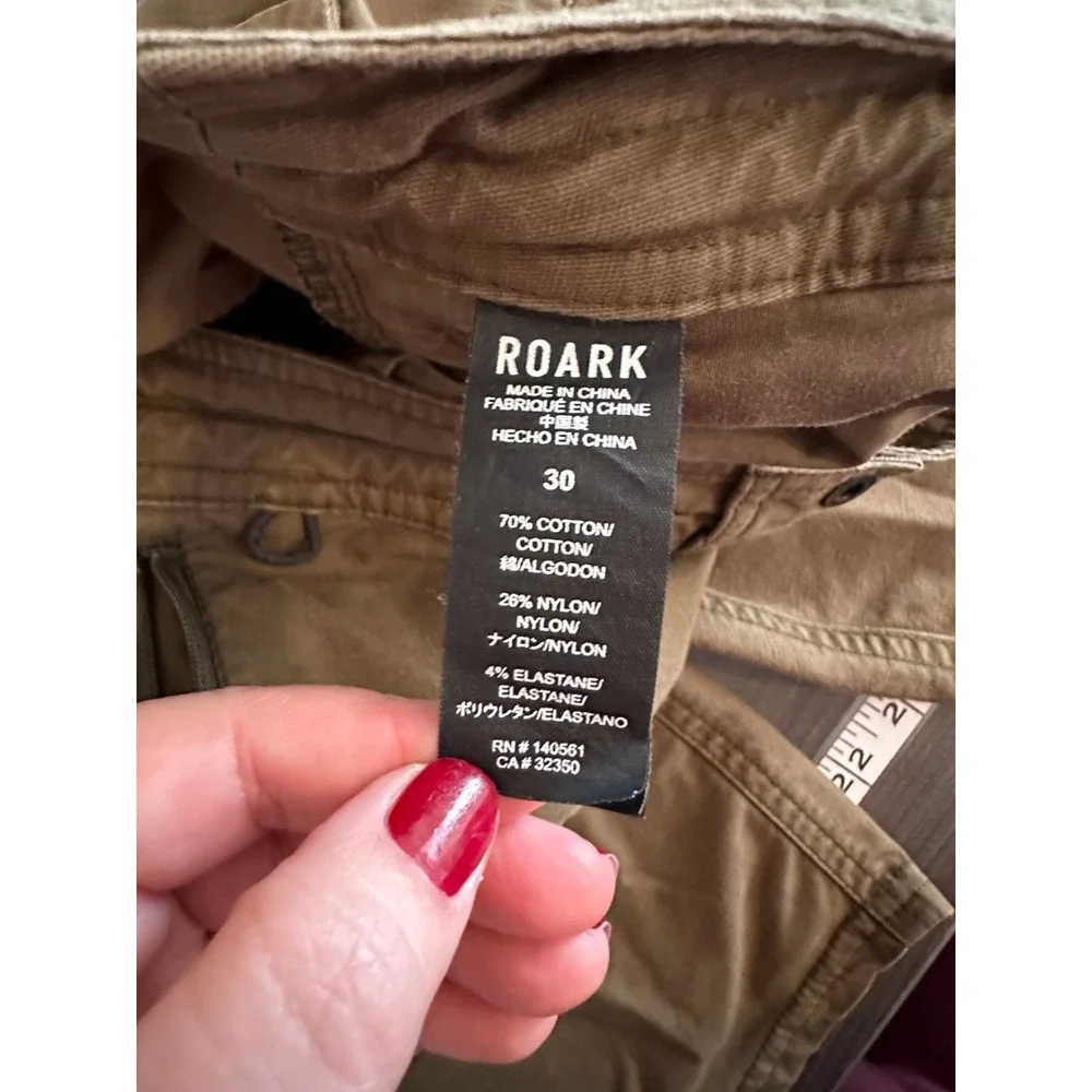 Roark Revival Layover Shorts Mens 30 Green Gorpcore Travel Hiking Utility‎